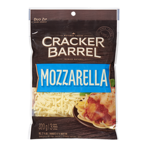 Cracker Barrel Shredded Cheese, Mozzarella (320 g) - Kraft