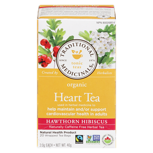 Organic Heart Tea with Hawthorn (20 ea) - TRADITIONAL MEDICINALS 