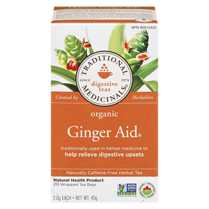 Organic Ginger Aid Herbal Tea (20 ea) - TRADITIONAL MEDICINALS 