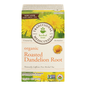 Organic Roasted Dandelion Root Herbal Tea (20 ea) - TRADITIONAL MEDICINALS 