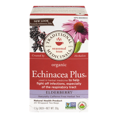 Organic Echinacea Plus Elderberry Herbal Tea (20 ea) - TRAD…