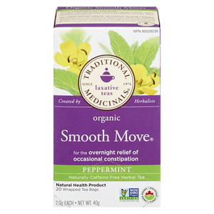 Organic Smooth Move Peppermint Herbal Tea (20 ea) - TRADITIONAL MEDICINALS 