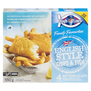 English Style Chips & Fish (550 g) - High liner