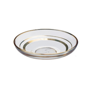 Tea Saucers Gold Trim Design (6 Pc) - Pasabahce