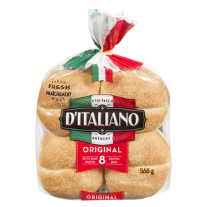 Bread, Crustini Hamburger Buns (568 g) - d'Italiano