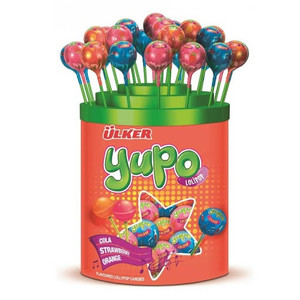 10 x Lollipop Candy (mix of Strawberry, Orange and Cola) - Ulker