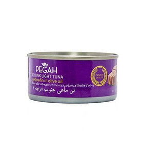 Easy open Chunk Light Tuna Yellowfin in Olive Oil (تن ماهی جنوب درجه یک) 170 gr - Pegah