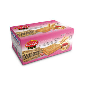 Oat Biscuits  (بیسکوییت با آرد جو و تزیین کنجد) 800 gr- Farkhondeh