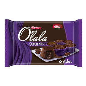 Olala Souffle Mini Cake Snacks 6 Pcs (مینی کیک با مغز شکلاتی) 162 gr - Ulker