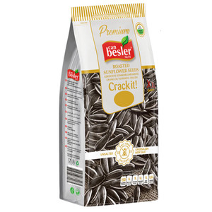 Unsalted Black Sunflower Seeds (تخمه آفتاب گردان بی نمک) Jumbo 300gr - Besler