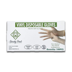 DISPOSABLE VINYL GLOVES, Medium (دستکش یکبار مصرف) (100 ea)