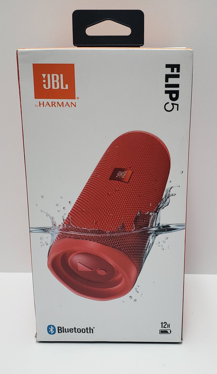 JBL Flip 5 Bluetooth Portable Speaker - Red (New) - Gadget Liquidator