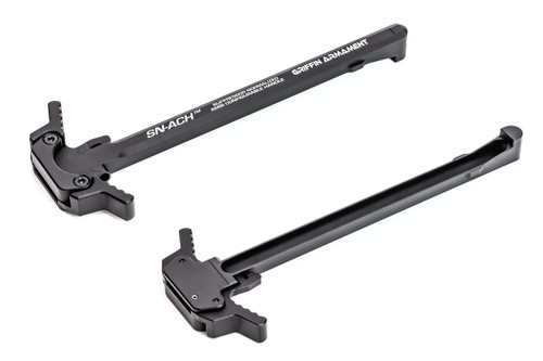 The Gen 1 SN-ACH 15 charging handle in black finish