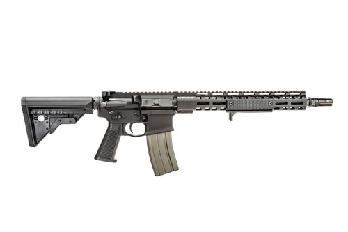 The Griffin MK2 13.9" Patrol carbine ambidextrous ar15 is pinned and welded to reach a 16" overall barrel length per federal requirements