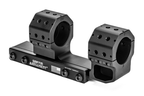 Cantilever Griffin Precision Mount (GPM) 1.5" height 30mm diameter for ar-15 stainless steel modular scope mount
