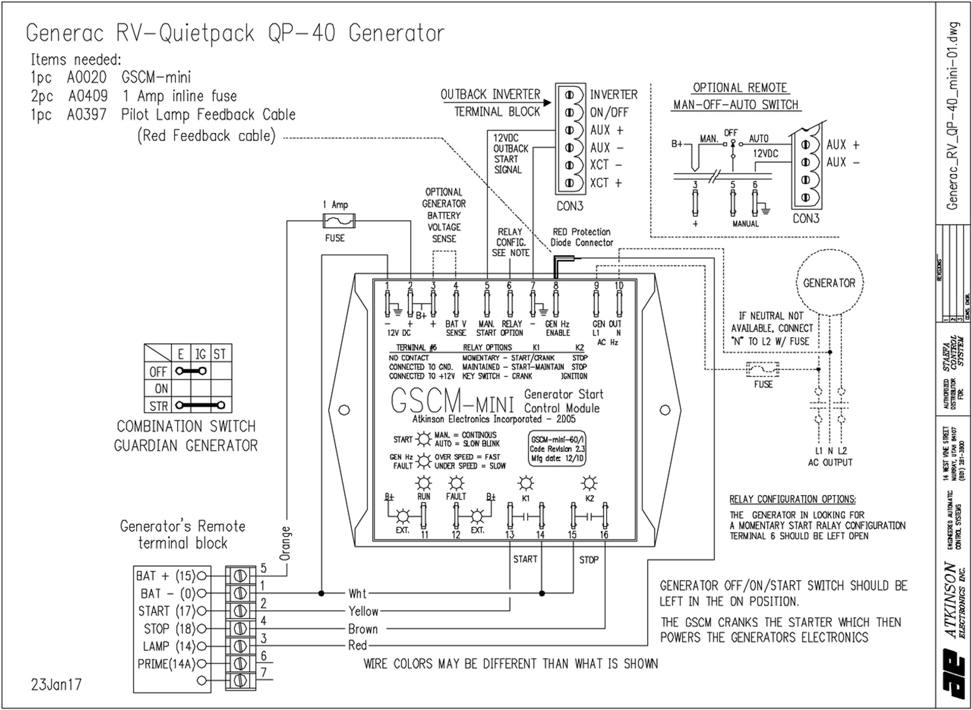 GSCMminii's pilot lamp feed back cable.