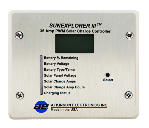 SunExplorer III:  35 Amp Solar MPT/PWM Charge Controller and Display