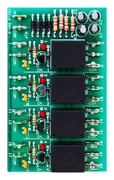LCRM 4-QC  4 Channel Low Current Relay Module Quick Connect