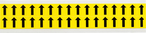 Brady Label 0.625" Character Height Black on Yellow Repositionable Numbers and Letters - 3420-ARO