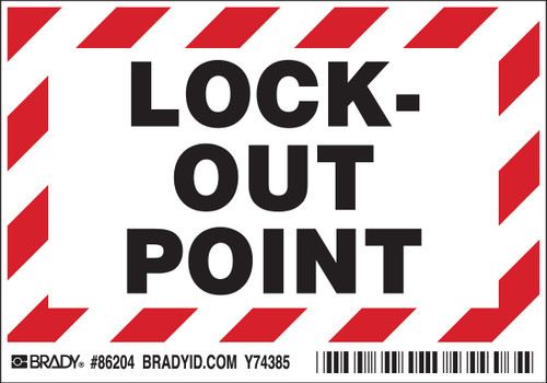 Brady Label - 86204