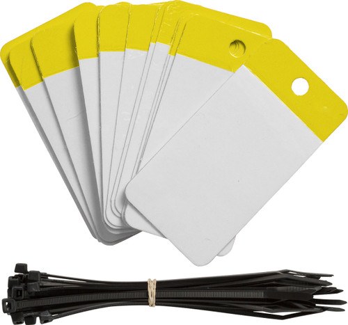 Brady 2.5" x 5" Tag (Yellow) (Pack of 25 Tags) - 102017