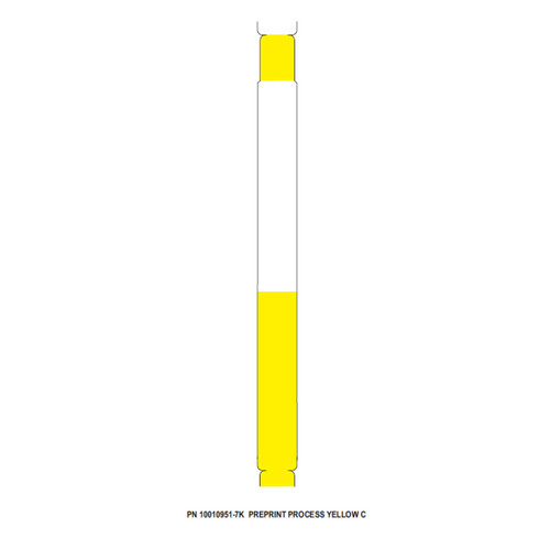 Zebra 1" x 11" Z-Band Comfort Wristband (Yellow) (Case) (Cartridge) - 10010951-7K