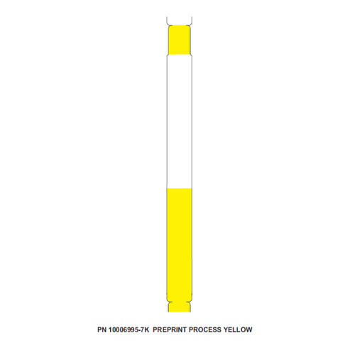 Zebra 1" x 11" Z-Band Direct Wristband (Yellow) (Case) - 10006995-7K