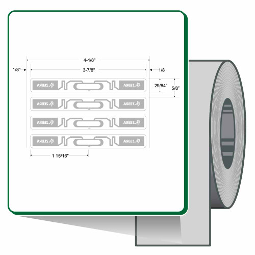 10036818 Zebra PolyPro 3000T Label