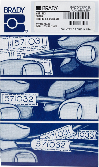 Brady Label - PHCPS-0.4-2508-WT