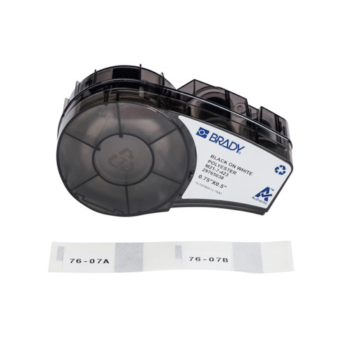 Brady 0.75" x 0.5" Label (Black on White) (Cartridge of 140 Labels) - M21-7-423