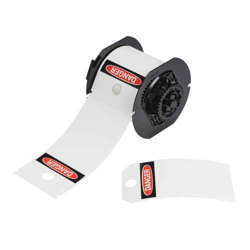 Brady 3.25" x 5.75" Tag (Black, Red on White) (Cartridge of 100 Tags) - B30-255-851-OSHADA