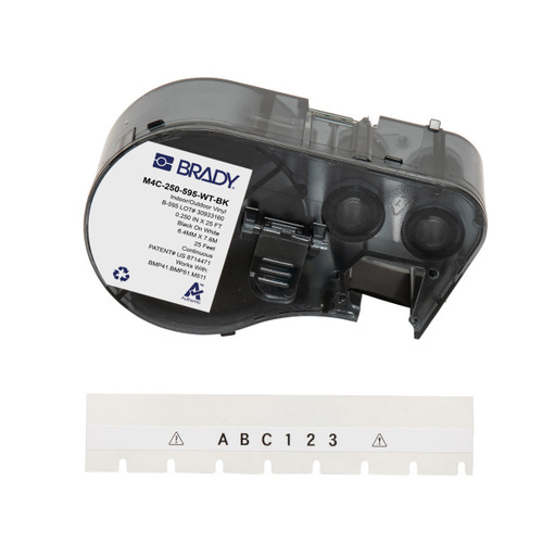 M4C-250-595-WT-BK Brady  Label - Image1