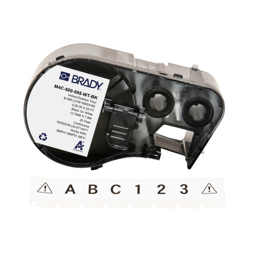 M4C-500-595-WT-BK Brady  Label - Image1