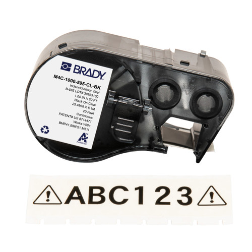 M4C-1000-595-CL-BK Brady  Label - Image1