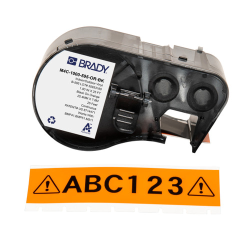 M4C-1000-595-OR-BK Brady  Label - Image1
