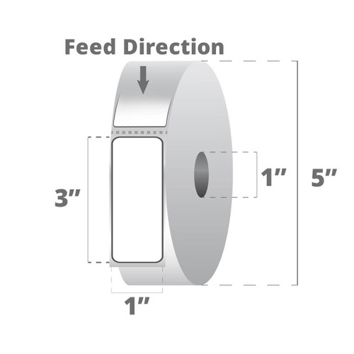 Zebra 1" x 3" Z-Select 4000D Label (Roll) - 10010036-R