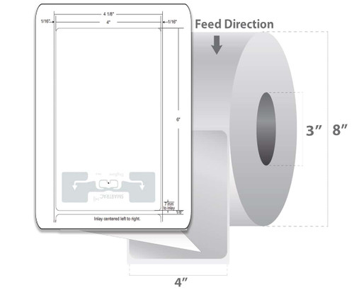 Zebra 4" x 6" Z-Perform 1500T RFID Label (Case) - 10026459