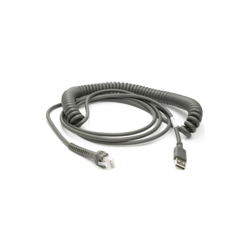 Zebra 3400, 3500 Series USB Cable (9' Coiled) - AIT-CBA-U12-C09ZAR