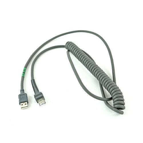 Zebra Barcode Scanner Shielded USB Cable (9' Coiled) - CBA-U32-C09ZAR