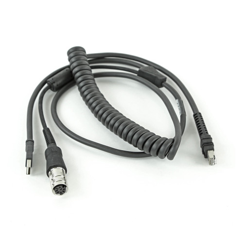 Zebra VC5090, DS3600 USB & RS232 Cable (9' Coiled) - CBA-UF5-C09ZAR