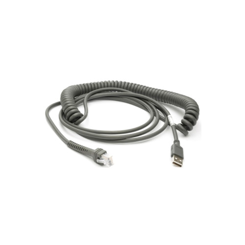 Zebra Barcode Scanner USB Cable (9' Coiled) - CBA-U12-C09ZAR