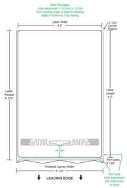 4" x 6" RFID Label (Case) - RFT-4-6-AL2-RZ400-3