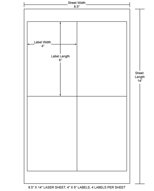 4" x 6" EDP Laser Sheet (Case) - RL-4-6-4