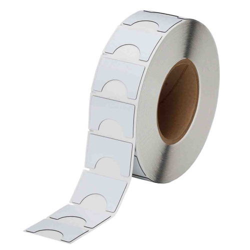 THTEP-180-593-.5 Brady Raised Panel Polyester Circular Hole with Notch Push Button Label - Image1