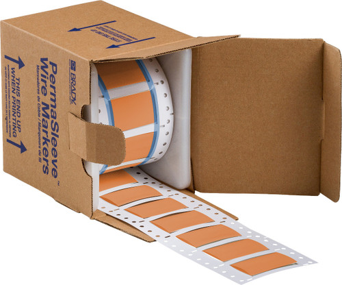 Brady PermaSleeve Marker Label - 3PS-750-2-OR-S