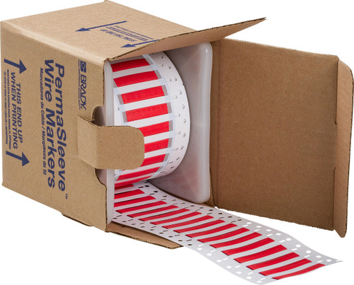 Brady Low Smoke Zero Halogen PermaSleeve Marker Label - 2LSZH-125-2-RD-2