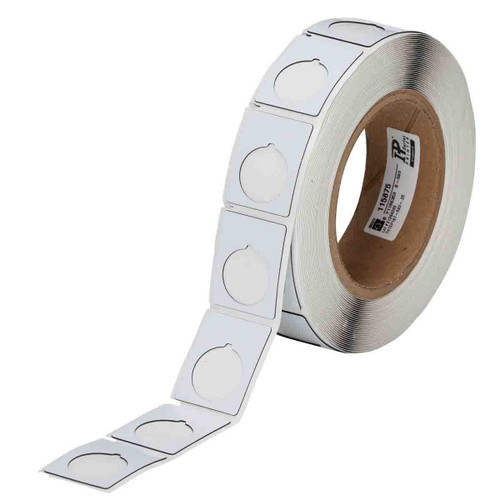 THTEP167-593-.25 Brady Raised Panel Polyester Circular Hole with Notch Push Button Label - Image1