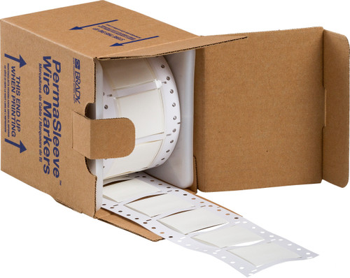 Brady Fluid Resistant PermaSleeve Marker Label - 2FR-1500-2-WT-S-2
