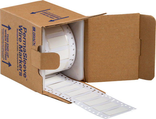 Brady High Temperature PermaSleeve Marker Label - 2HT-500-2-WT-S-2