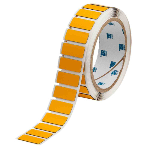 THTEP171-593-.25YL Brady Raised Panel Polyester Half Circle Push Button Label - Image1